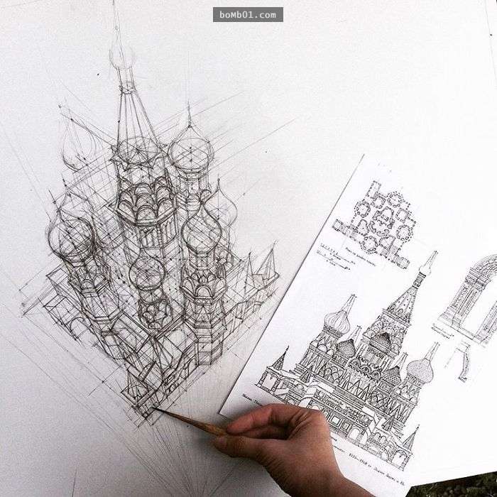 大学生公开分享「自己随手画画的建筑草图设计」,只是手稿而已却让